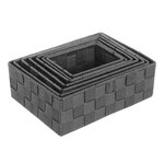 Set de 7 panières déco grises