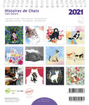 Calendrier 14x16 cm Histoires de Chats, créé et imprimé en France sur papier certifié PEFC