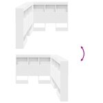 vidaXL Tête de lit de rangement Blanc 90 cm Bois d'ingénierie