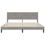 vidaXL Cadre de lit avec tête de lit Gris clair 200 x 200 cm Velours