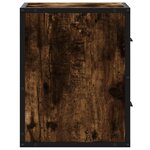 vidaXL Tables de chevet murales 2 Pièces Chêne fumé 40x31x39 5 cm