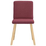 vidaXL Chaises à manger lot de 4 rouge bordeaux tissu
