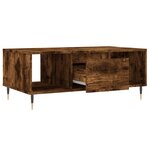 vidaXL Table basse Chêne fumé 90x50x36 5 cm Bois d'ingénierie