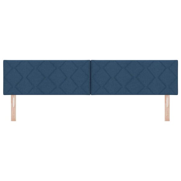 vidaXL Tête de lit Bleu tissu