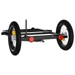 vidaXL Remorque de vélo noir 122x53x28 cm fer