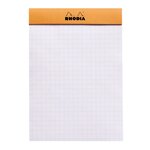 Bloc Agrafé N°13 10 5x14 8 cm 80 Feuilles Petits Carreaux 5x5 80g - Orange RHODIA