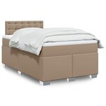 vidaXL Sommier à lattes de lit avec matelas Cappuccino 120x200 cm