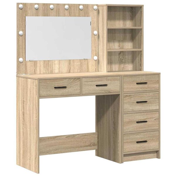 vidaXL Table de Toilette Marron 78.5 x 41 x 135 cm Bois d'ingénierie