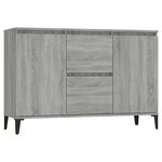 vidaXL Buffet Sonoma gris 102x35x70 cm Bois d'ingénierie