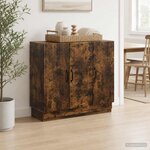vidaXL Buffet Chêne fumé 89 x 34 5 x 77 cm Bois d'ingénierie