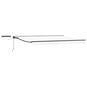 vidaXL Auvent rétractable électrique Blanc et anthracite 4 5 × 3 5 m