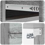 vidaXL Cabinet de chevet mural Sonoma gris 34 5 x 33 x 40 cm