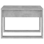 vidaXL Table d'appoint Gris béton 50x50x35 cm Aggloméré