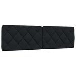 vidaXL Lit avec matelas noir 180x200 cm tissu