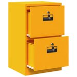 vidaXL Cabinet de Dossier Jaune moutarde 44 x 50 x 106.5 cm