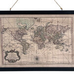 Toile déco globe terrestre à suspendre