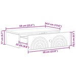 vidaXL Table d'appoint murale Chêne Sonoma 59 x 34 5 x 17 cm