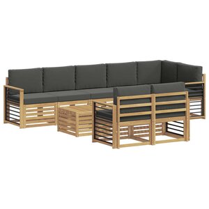 vidaXL Ensemble de canapés d'extérieur 8 Pièces Blanc et anthracite