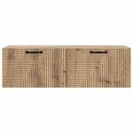 vidaXL Meuble TV mural 98 x 31 x 30 cm Chêne artisanal