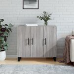 vidaXL Buffet sonoma gris 90x34x80 cm bois d'ingénierie