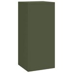 vidaXL Supports pour plantes 3 Pièces Vert olive 24 x 24 x 75 cm Acier