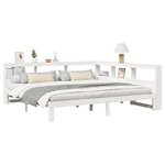 vidaXL Lit bibliothèque sans matelas blanc 180x200 cm bois pin massif