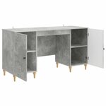 vidaXL Bureau Gris béton 142 5 x 50 x 75 cm Bois d'ingénierie