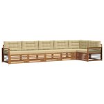 vidaXL Ensemble de canapés d'extérieur 6 Pièces Naturel et Beige