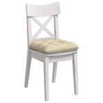 vidaXL Coussins de siège 4 pc Tissu Crème 40 x 40 x 12 cm