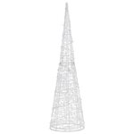 vidaXL Cône lumineux décoratif pyramide LED Acrylique Blanc chaud 90cm