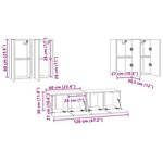 vidaXL Ensemble de meubles TV 6 Pièces Blanc Bois d'ingénierie