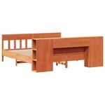 vidaXL Lit bibliothèque sans matelas cire marron 180x200 cm pin massif
