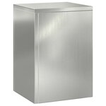 vidaXL Supports pour plantes 2 Pièces Argent 24 x 24 x 35 cm
