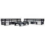 vidaXL Canapés de jardin palette 6 Pièces noir bois
