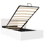 vidaXL Cadre de lit à rangement hydraulique sans matelas avec LED