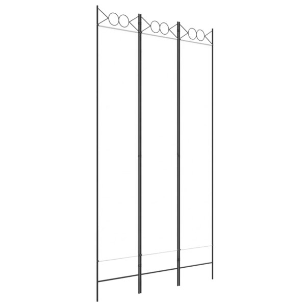vidaXL Cloison de séparation 3 panneaux Blanc 120x220 cm Tissu