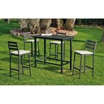 Bar de jardin avec 4 chaises galicia