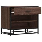 vidaXL Banc à chaussures chêne marron bois d'ingénierie et métal