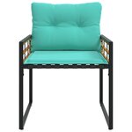 vidaXL Ensemble de meubles d'extérieur avec coussin 3 Pièces Turquoise