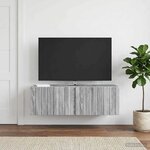 vidaXL Meuble TV mural 98 x 41 x 30 cm Sonoma gris Bois d'ingénierie