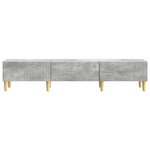 vidaXL Meuble TV Gris béton 147 x 34 5 x 30 cm Bois d'ingénierie