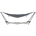 Vidaxl hamac avec support pliable gris