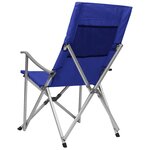 vidaXL Chaises de camping pliables 2 Pièces Bleu
