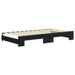 vidaXL Lit de jour avec lit gigogne et matelas noir 100x200 cm velours