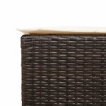 vidaXL Ensemble de bar de jardin avec coussins 5 Pièces marron poly rotin