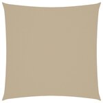 vidaXL Voile de parasol tissu oxford carré 2x2 m beige