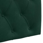 vidaXL Tête de lit suspendue Avec lumière LED Vert foncé Velours