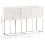 vidaXL Buffet 115x30x76 cm Bois de manguier massif