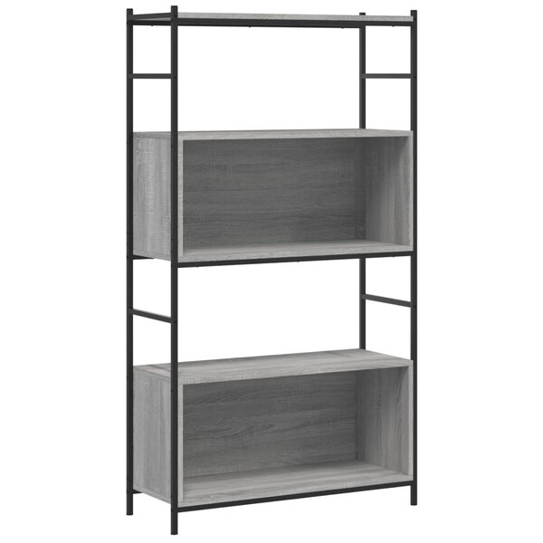 vidaXL Bibliothèque sonoma gris 80x30x145 5cm bois d'ingénierie et fer