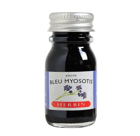 Flacon encre 10ml bleu myosotis HERBIN